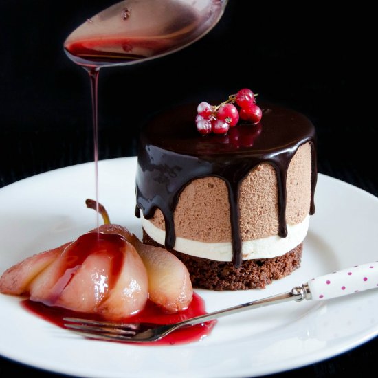 Dark Chocolate Mousse Cakes