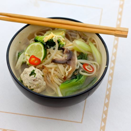 Thai-Style Pork Ball Noodles