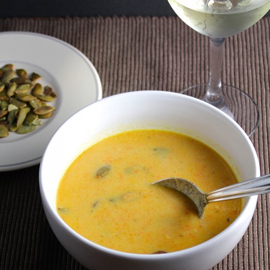 Carrot Ginger Soup and Wine Pairing