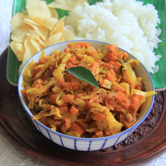 carrot and cabbage stir fry