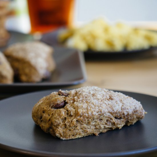 Pumpkin Milk Chocolate Chip Scones