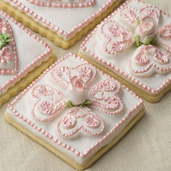 Romantic Tufted Heart Cookies