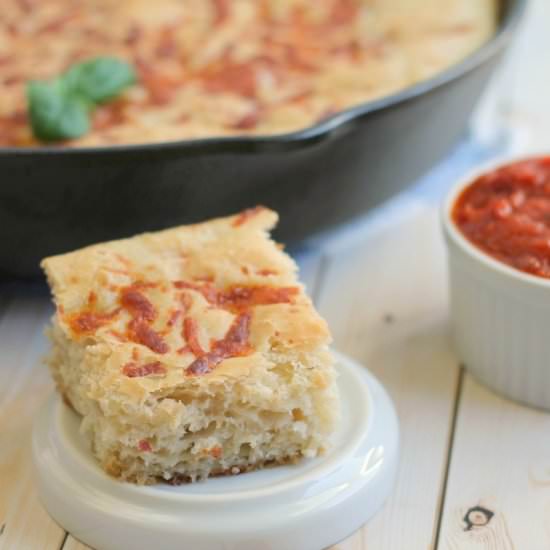 Basil, Garlic,& Mozzarella Focaccia