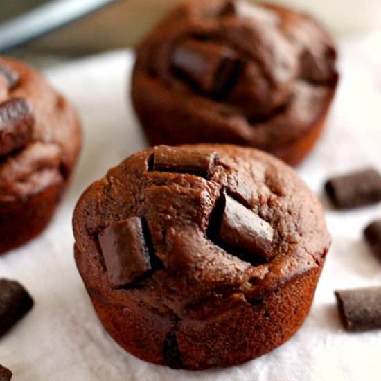 Double Chocolate Chunk Muffins