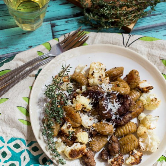 Gnocchi with Sausage & Cauliflower