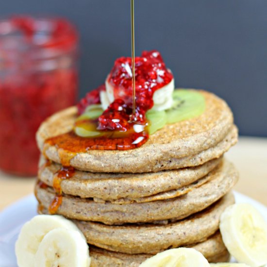 Healthy Whole Wheat Flax Pancakes