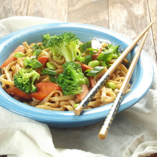 Udon Teriyaki Vegetable Stir-Fry