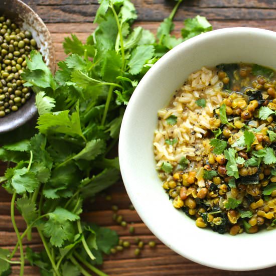 Mung Bean Soup with Kale