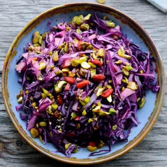 Red Cabbage Salad with Ginger