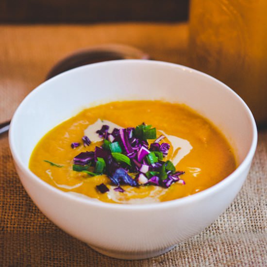 Creamy Carrot Soup with Tahini