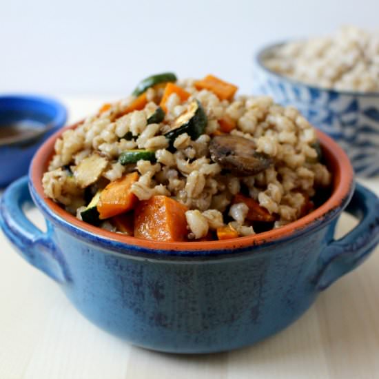 Barley Salad with Roasted Veggies