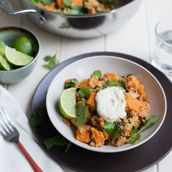 Cauliflower Rice & Sweet Potatoes