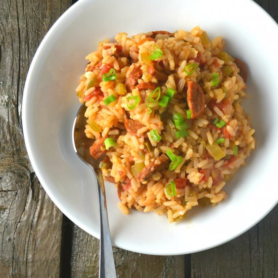 Skinny Chicken Andouille Jambalaya