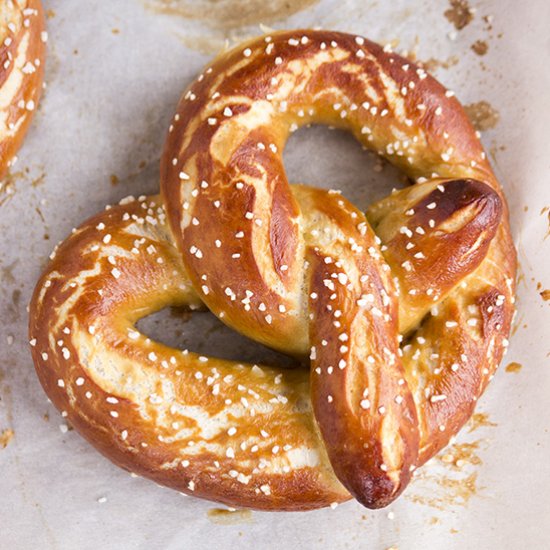 Soft baked pretzels