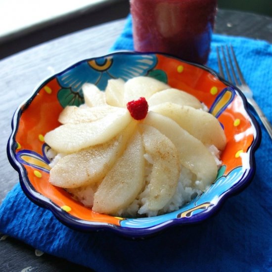 Rice Pudding with Spiced Pear