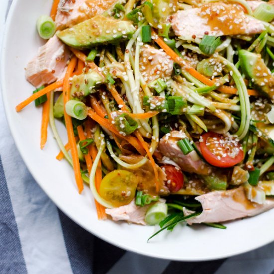 Salmon & Zucchini Noodle Salad