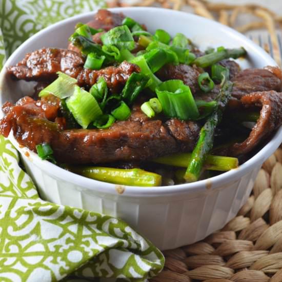 Mongolian Beef with Asparagus