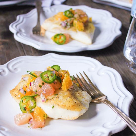 Halibut with Citrus-Jalapeño Salsa