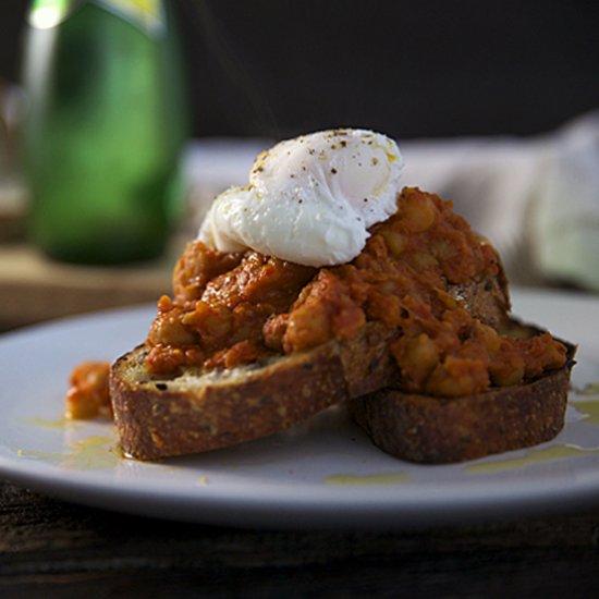 Slow Roasted Chickpeas on Toast