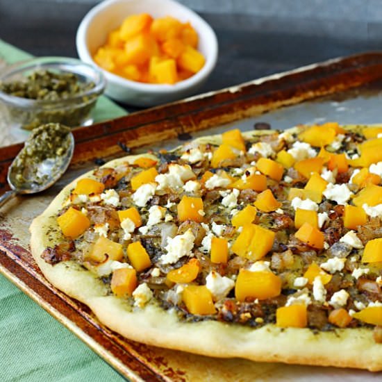 Butternut Squash Pesto Pizza