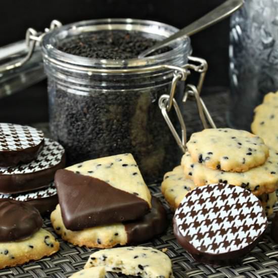 Black Sesame Shortbread Cookies