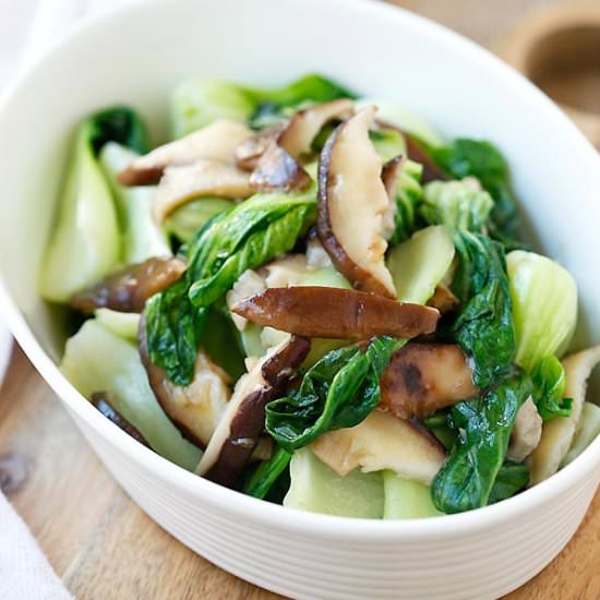 Garlic Mushroom Bok Choy