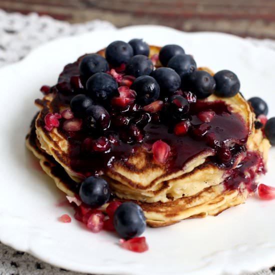 Pomegranate & Blueberry Pancakes