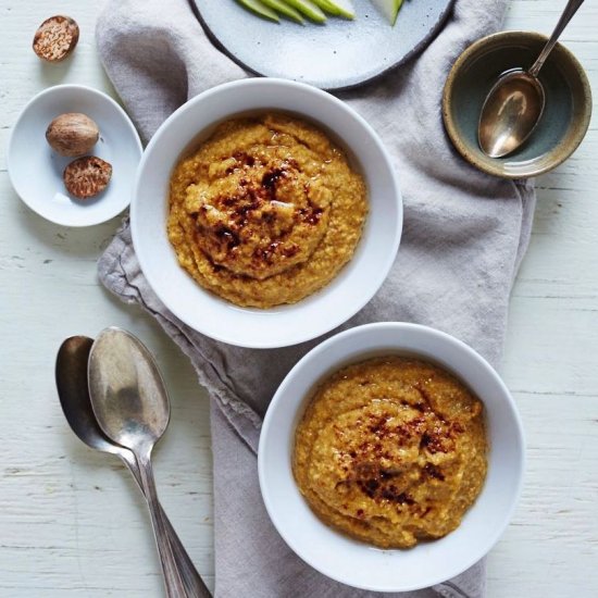 Creamy Pumpkin Oat Bran Porridge