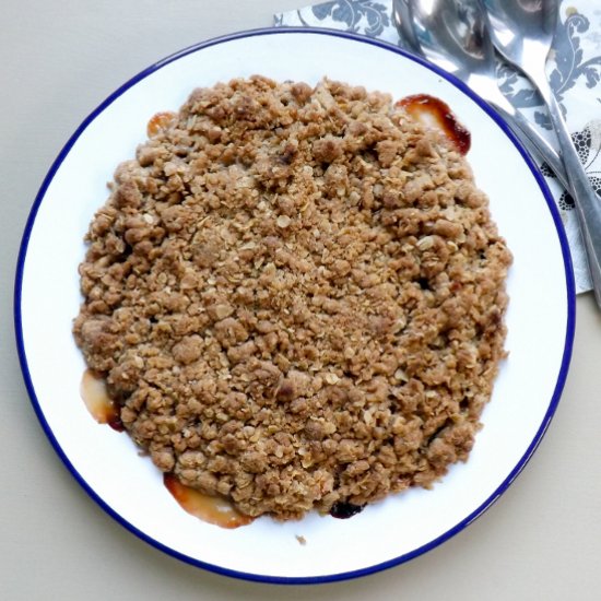 Persimmon and Apple Crumble