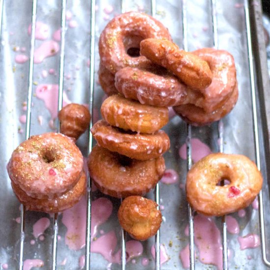 Spiced Doughnuts + Grapefruit Glaze