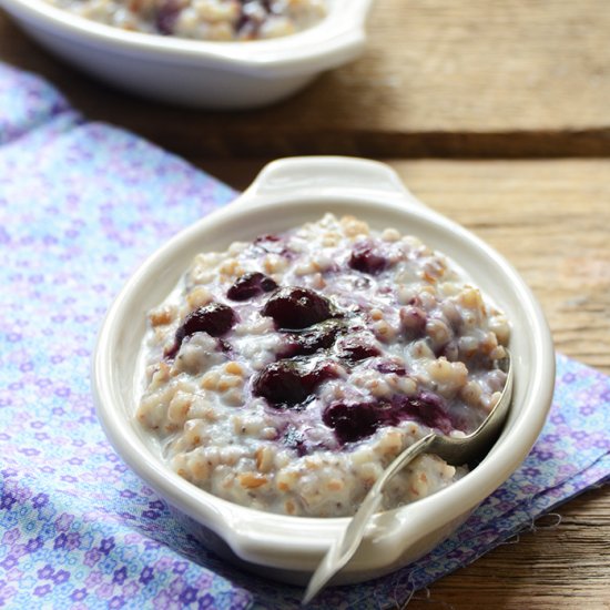 Creamy Wheat Berry Porridge