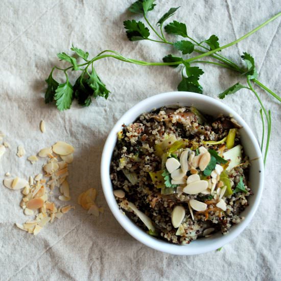 Mushroom and Leek Quinoa