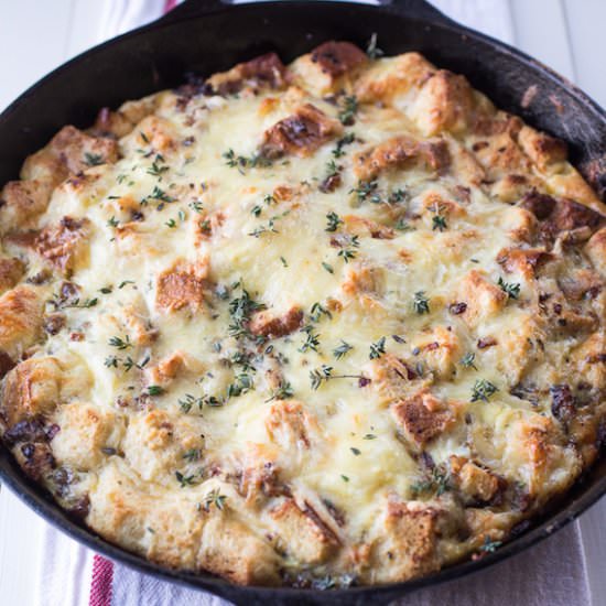 Skillet Sausage and Cheese Strata