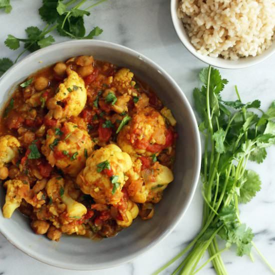 Cauliflower and Chickpea Curry