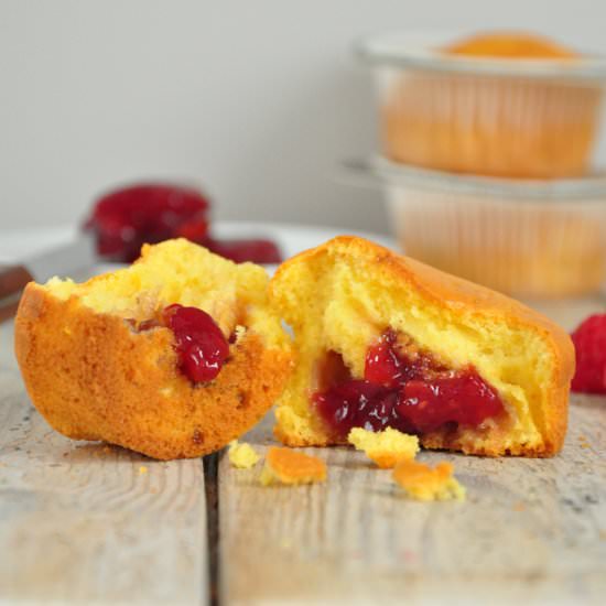 Muffins with Raspberry Jam