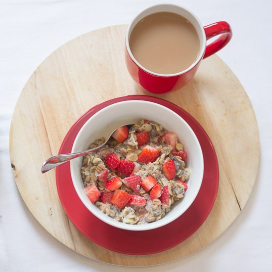 Strawberry and Almond Rye Flakes