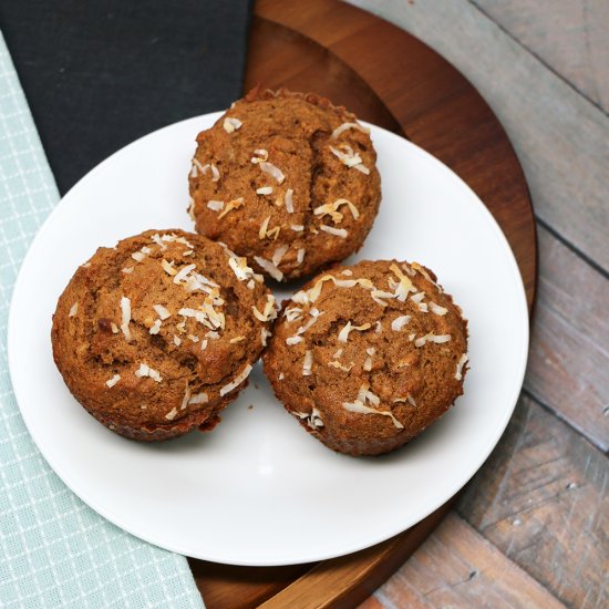 Coconut Banana Nut Muffins