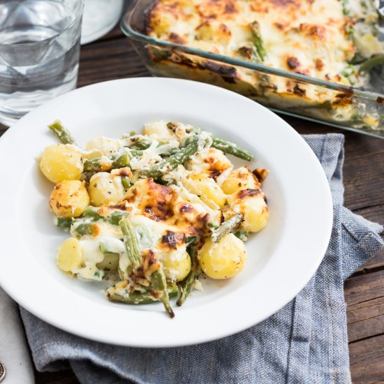 Gratinated French Beans & Potatoes