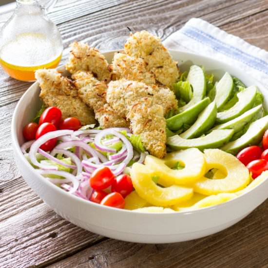 Tropical Salad with Coconut Chicken