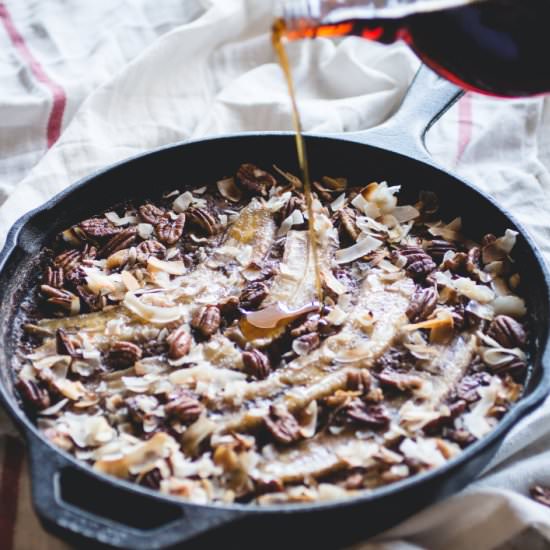 Banana Nut Steel Cut Oatmeal Bake