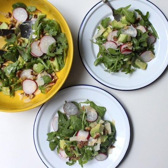 rocket and radish summer salad