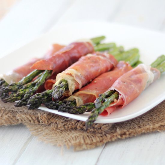 Roasted Asparagus in Prosciutto