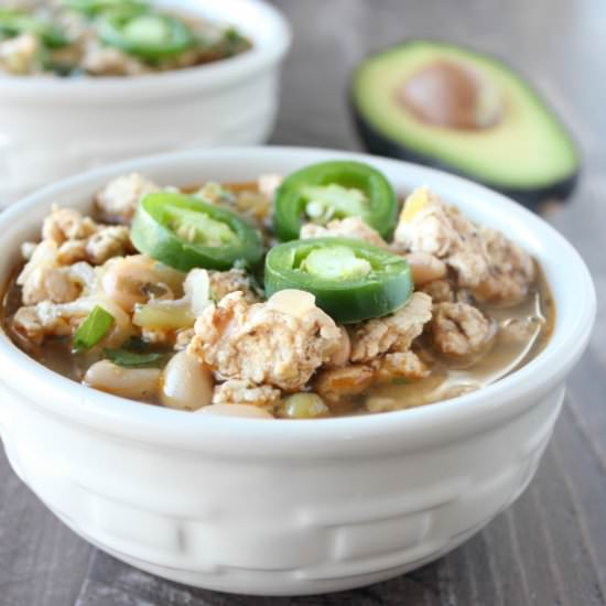 Slow Cooked White Chicken Chili