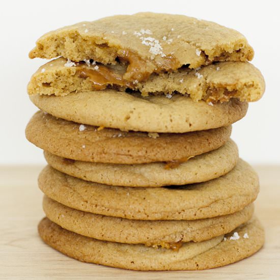 Chewy Salted Caramel Cookies