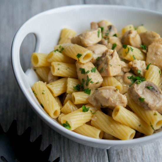 Low Fat Chicken Marsala Rigatoni