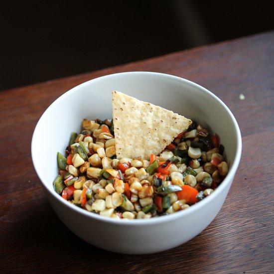 Roasted Poblano Corn Salsa