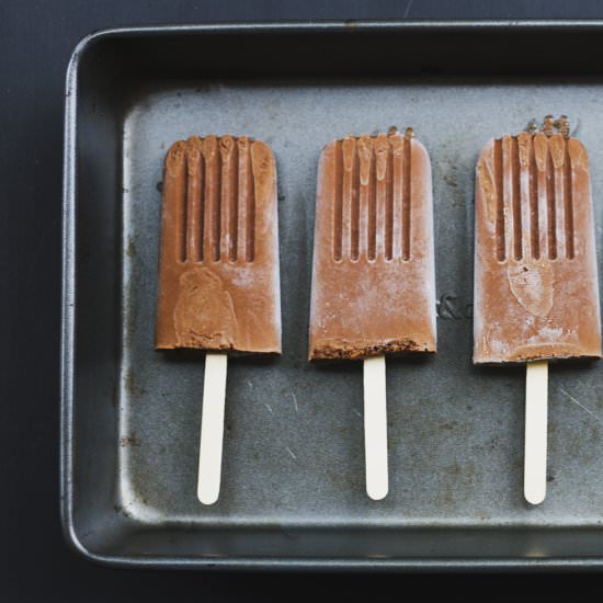 Chocolate Peanut Butter Popsicles