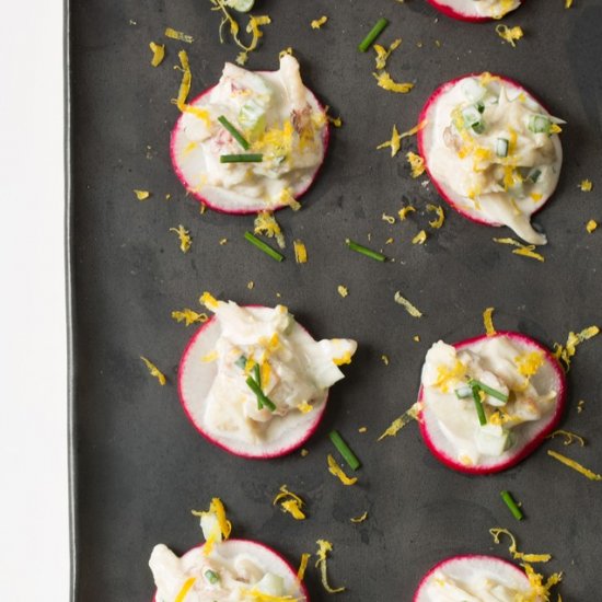 Meyer Lemon Chive Crab Bites