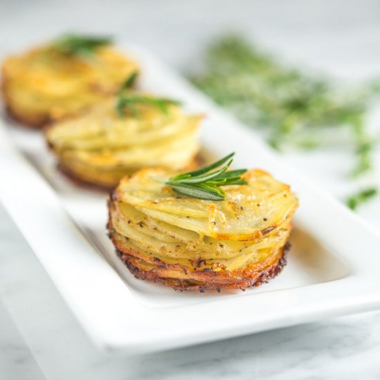 Rosemary Asiago Potato Stacks