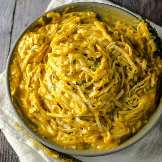 Crockpot Butternut Squash Linguine